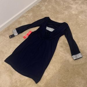 Midi special occasion navy dress